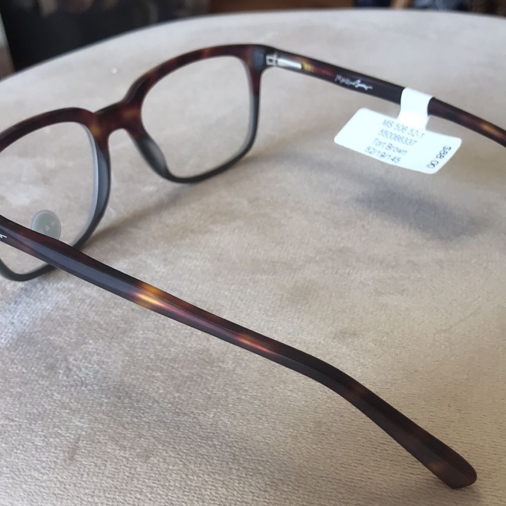 NEW MAUI AND SONS TORT BROWN UNISEX 52-19-145 EYEGLASSES EYEWEAR DESIGNER FRAME - Picture 3 of 6